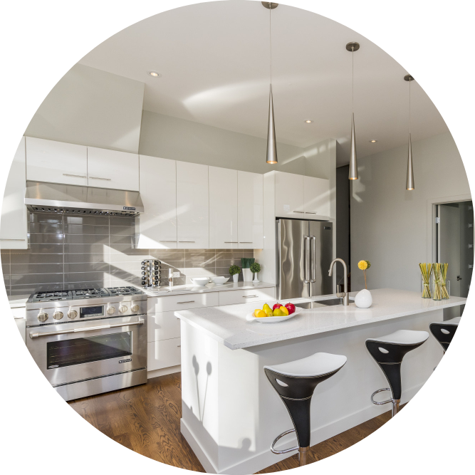 Custom Kitchen Renovation – Malik Renovation Modern kitchen renovation with new cabinets and countertops